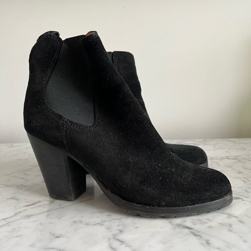 Frye Black Suede Women's Ankle Boots